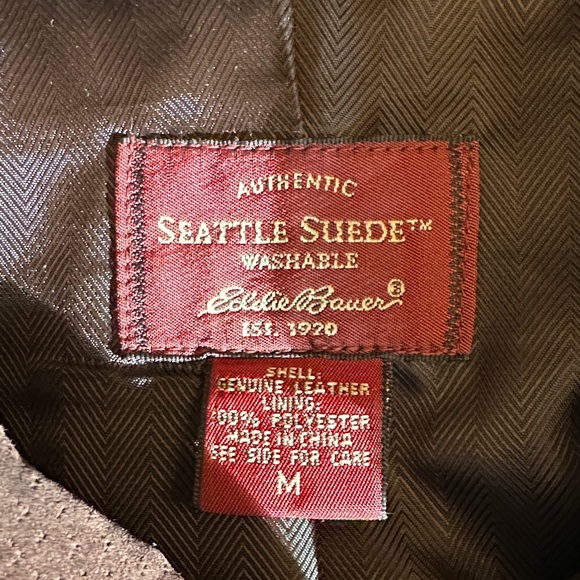Eddie Bauer Seattle Suede Genuine Leather Jacket - Picture 2 of 12